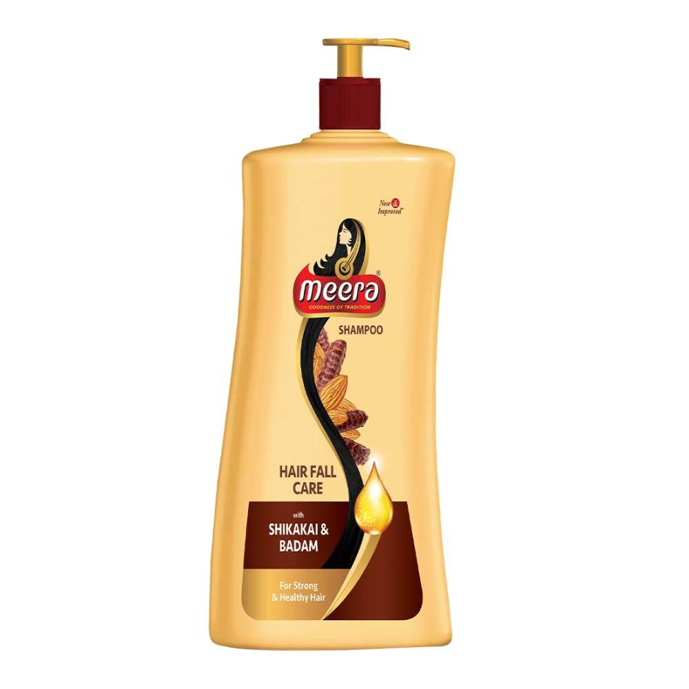 Meera Hairfall Care Shampoo, With Goodness Of Badam and Shikakai, For Men And Women, 1L