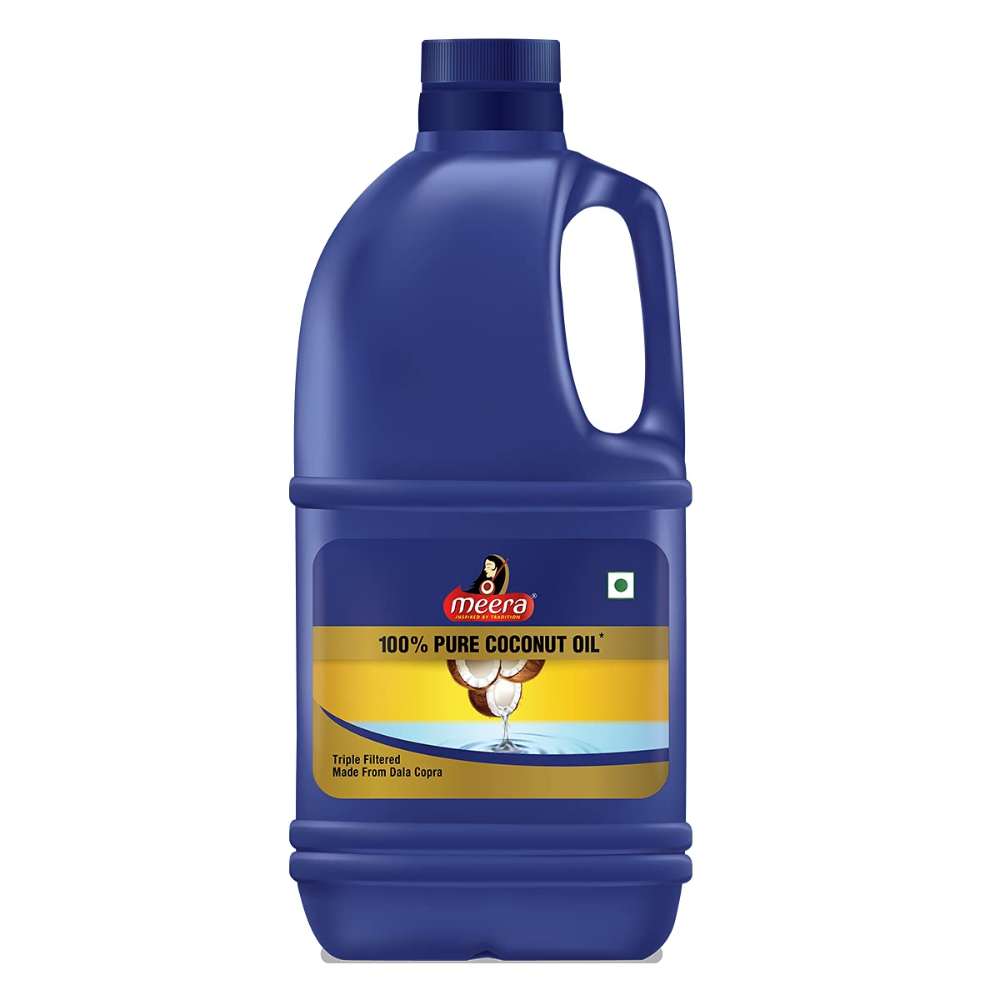 Meera 100% Pure Coconut Oil, 1L, Transparent