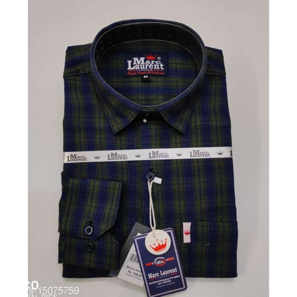 Decent casual cotton Branded check shirt