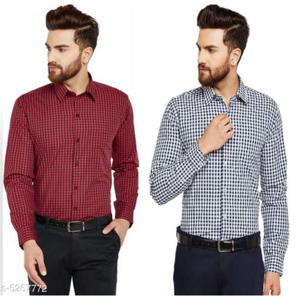 Elegant Cotton Blend Men Shirt