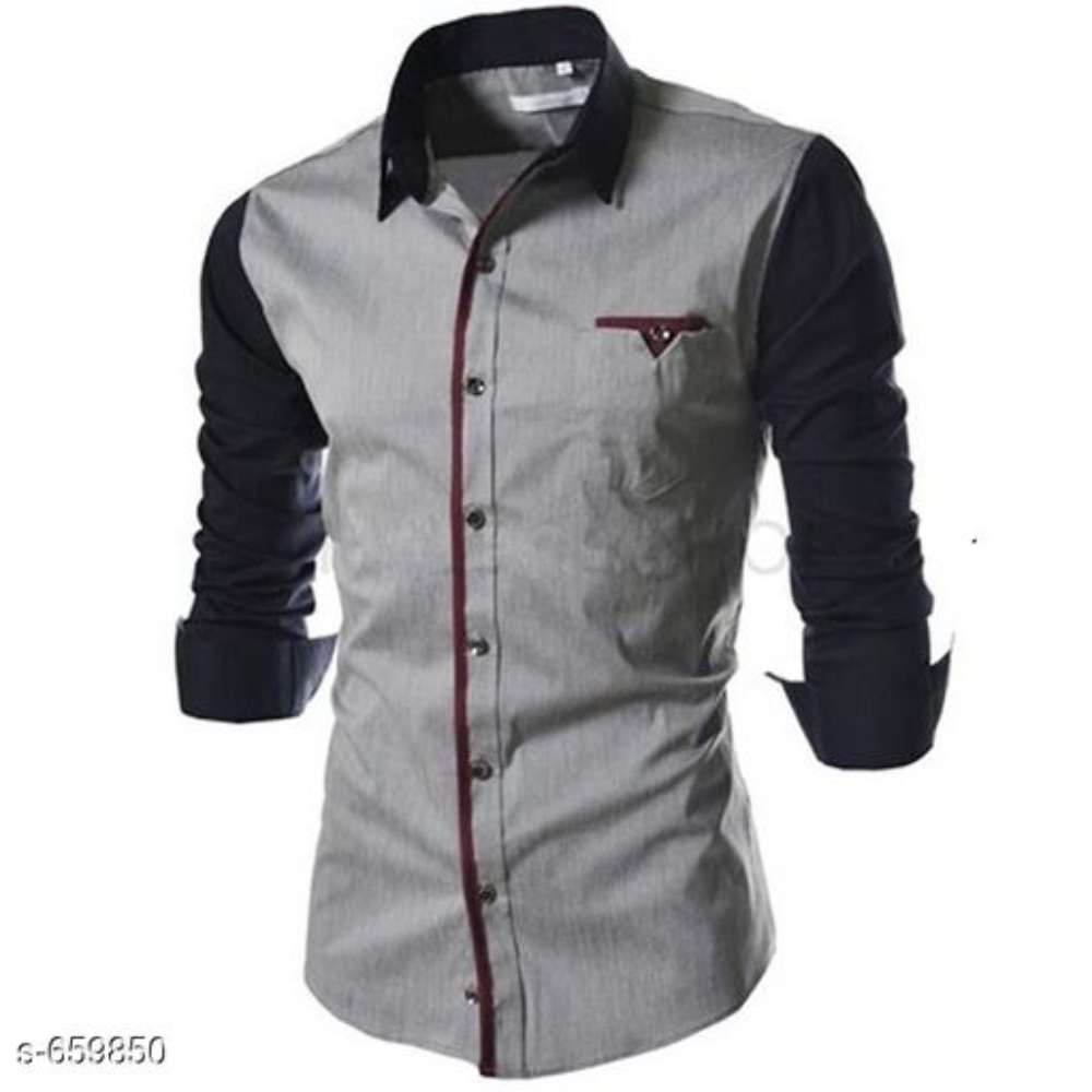 Stylish Solid Cotton Men's Shirt