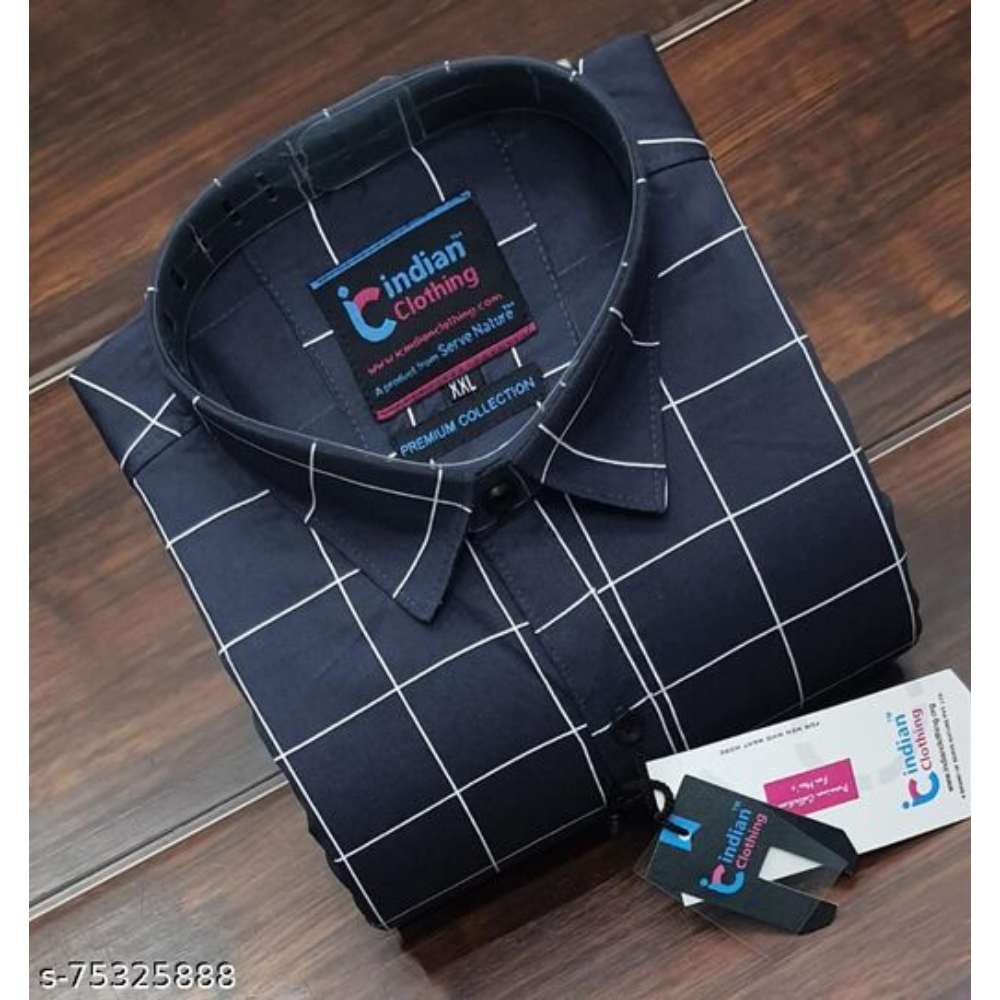 CAB Men's Cotton Single Check full Sleeve Shirts