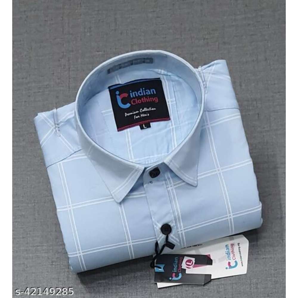 CAB Men's Cotton Grab Check full Sleeve Shirts