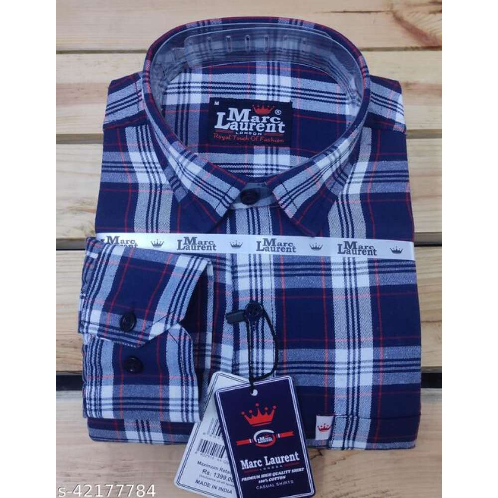 Pure cotton check shirt for Men, Single pocket, Full sleeves vol2