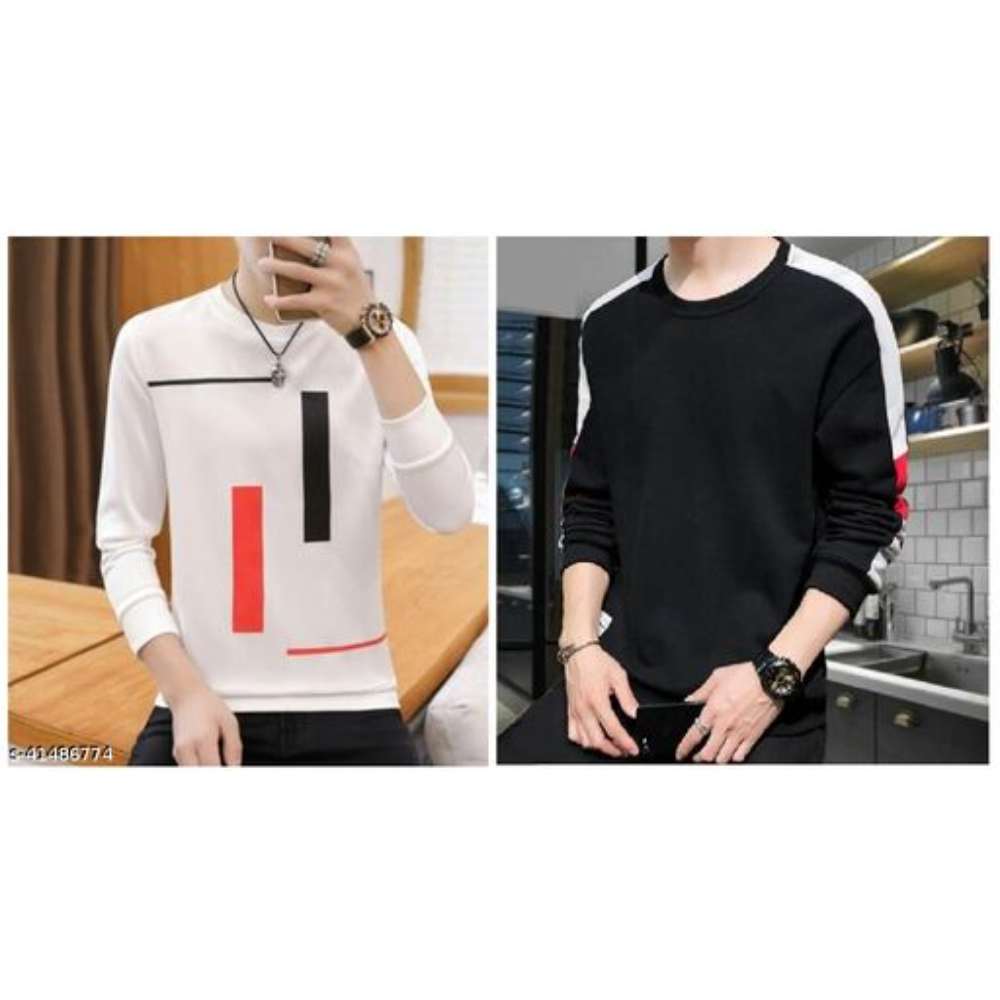 Stylesmyth Best Selling Printed Full Sleeves T' shirt for man