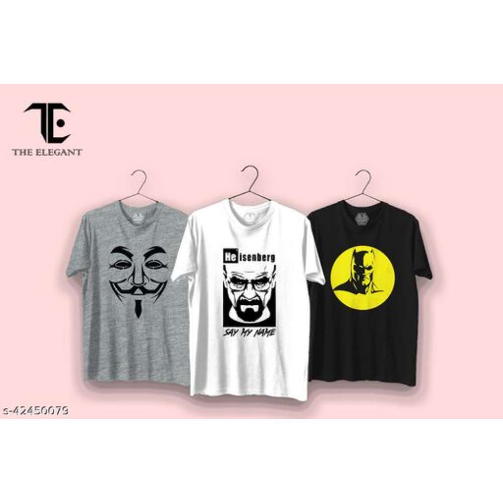 THE ELEGANT Mens Round Neck T shirt