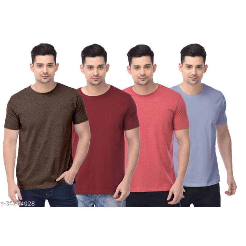Men`s Premium Cotton T-Shirt Pack of 4