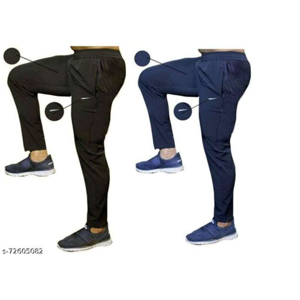 Casual Trendy Sportswear Solid Men Track Pants ( Pack of 2 )