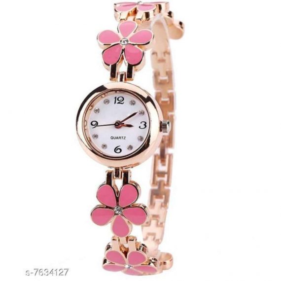 Black Panther Pack Of 2 Latest Fashion White Dial Quartz Desginer Analog Watch For Girl and Women BPL-P2-313-BLACK-PINK
