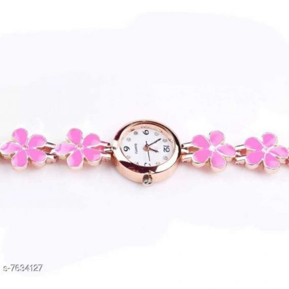 Black Panther Pack Of 2 Latest Fashion White Dial Quartz Desginer Analog Watch For Girl and Women BPL-P2-313-BLACK-PINK