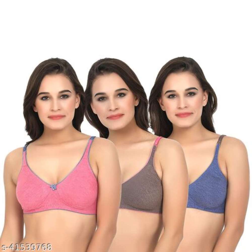 Lady Finery Non Padded Regular Bra For Women Combo (pack of 3)