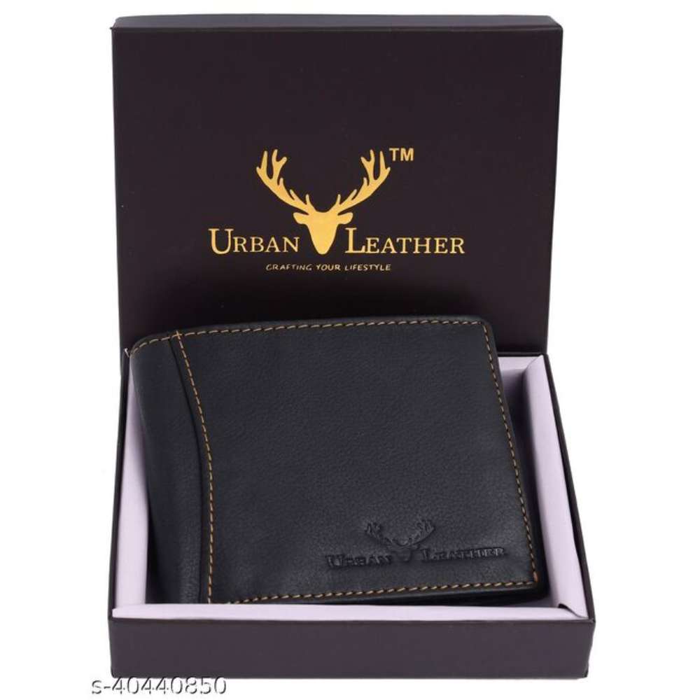 Urban Leather Carter Black Mens Leather Wallet Leather Wallet for Mens with RFID Blocking Mens Wallet