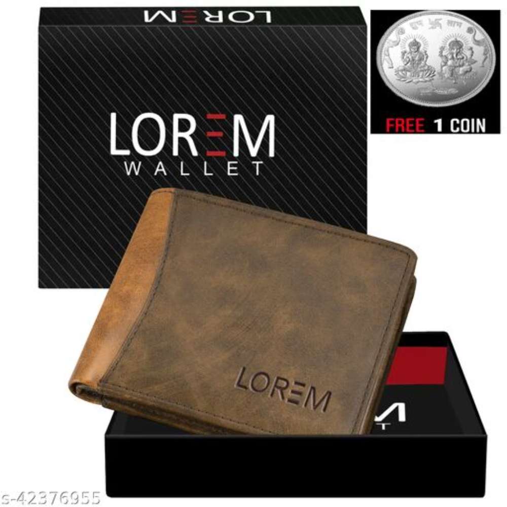 Free coin with Men's Premium Look Artificial Leather Wallet
