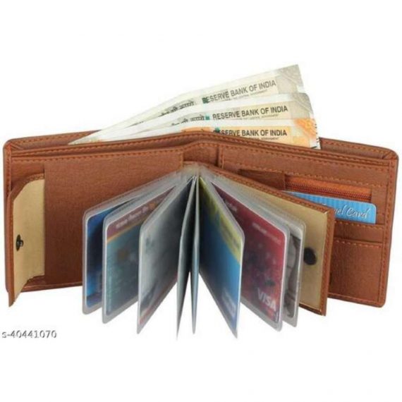 Trendy Men's Boys Faux Leather / Leatherette / Manmade Leather Wallet