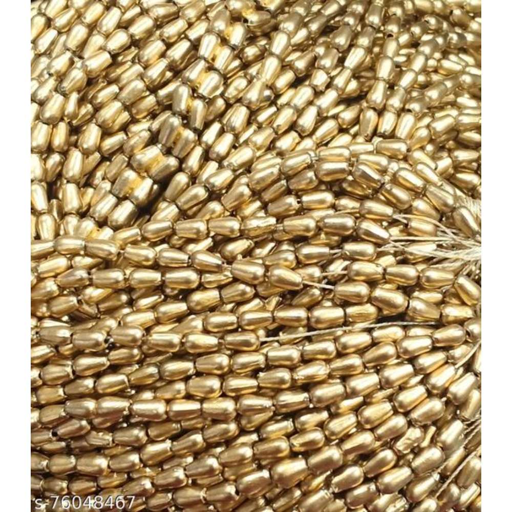The Unique ® Antique Gold / Dull Gold High Quality 4mm Drop Shape Moti Beads For Aari / Maggam Embroidery Blouse Work, Decoration, Craft & DIY Kit (Pack of 1200pcs)