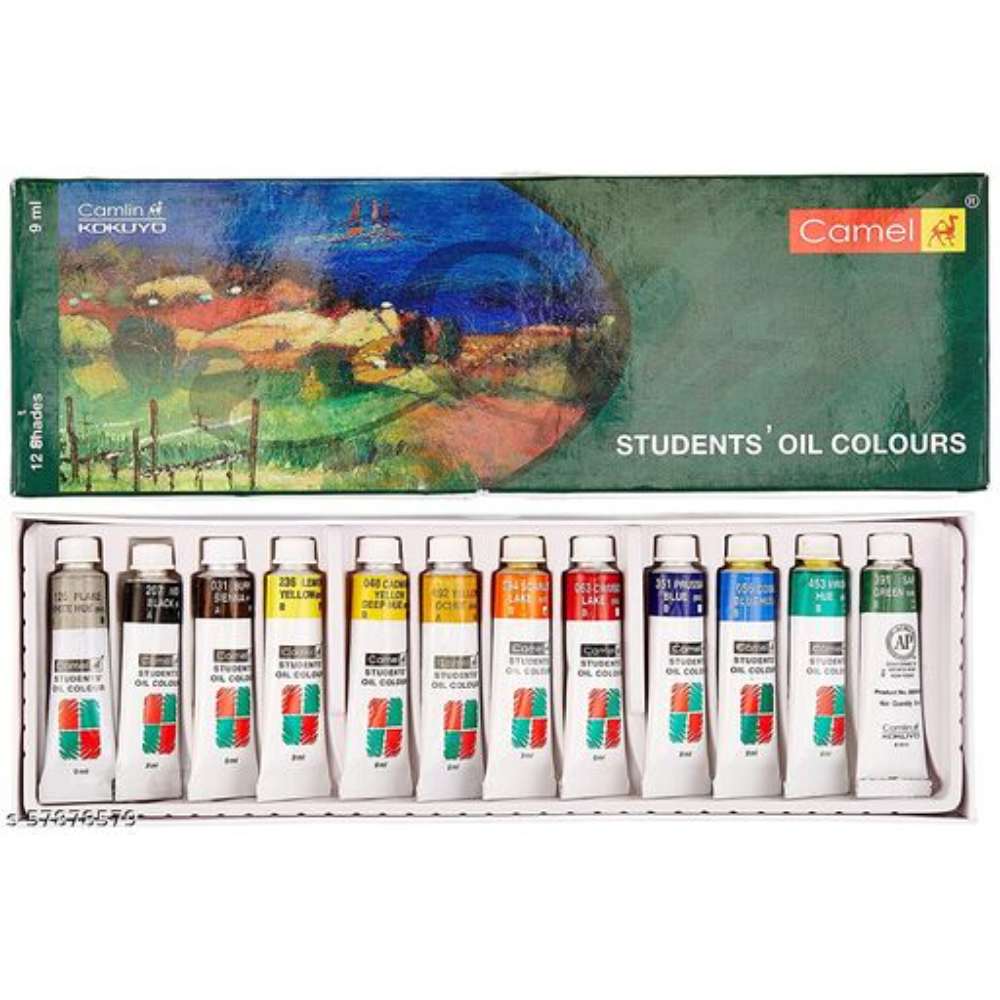 CAMEL 12 SHADES STUDENTS OIL COLOR SET FOR PAINTING