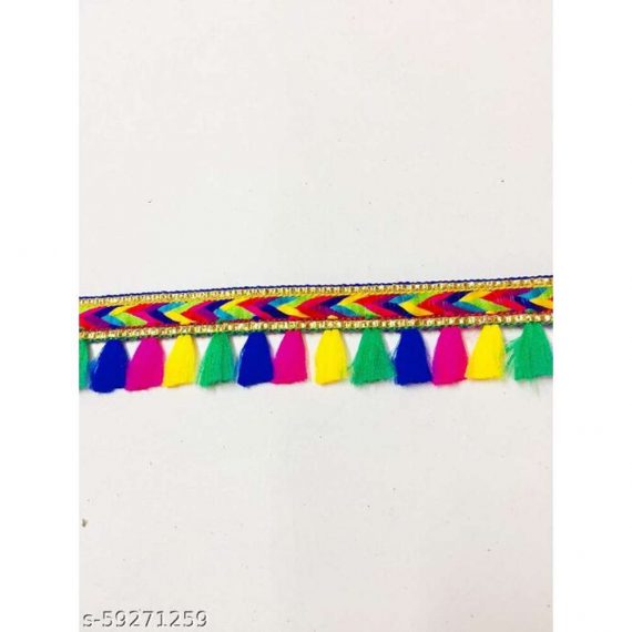 Multicolor Tassels Multi Color PomPom Tassels Lace Tassels 9m