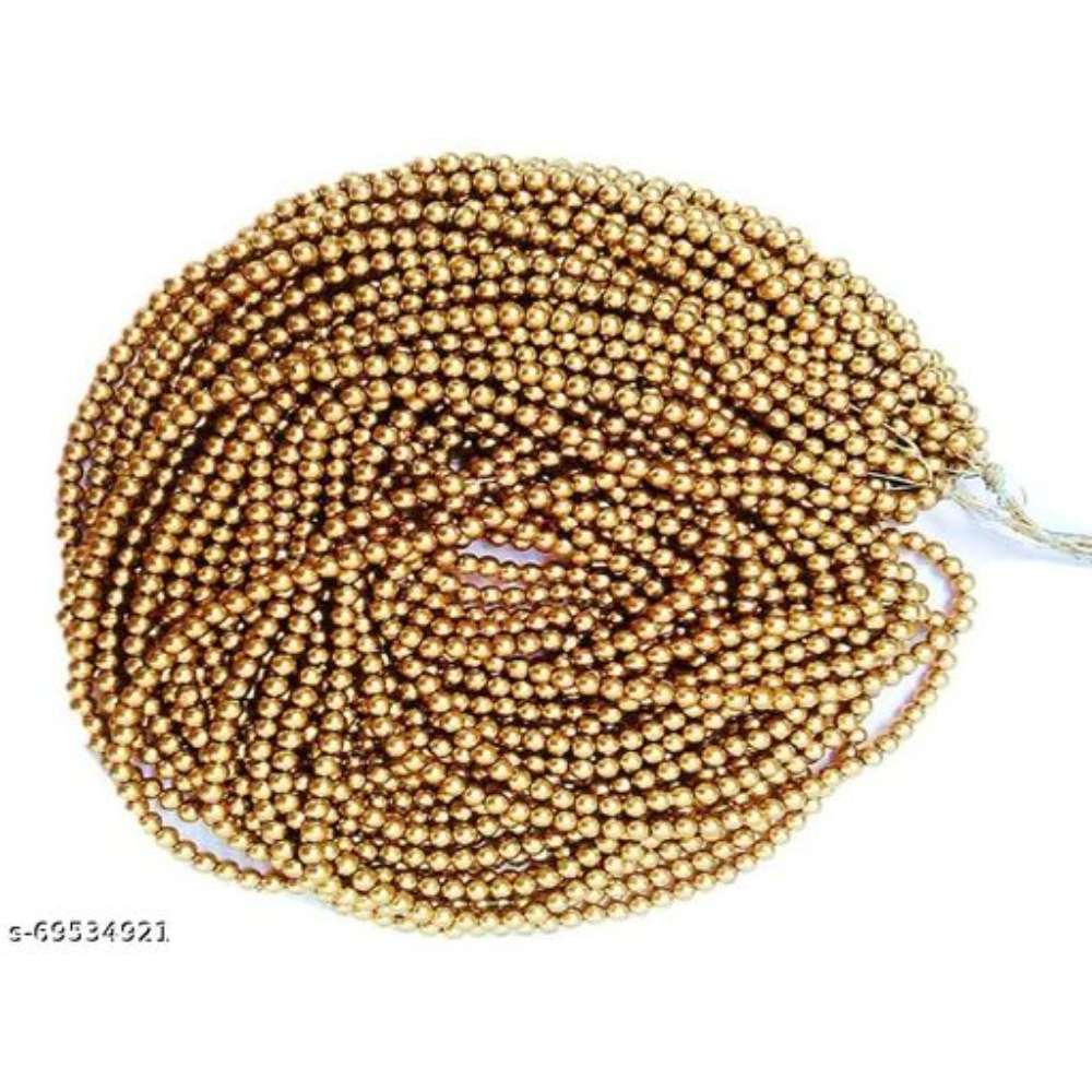Tanisha Fashion aari Work Antic Gold Beads for Sarees aari Work aari Work moti embrodery Work etc Pack of 24 Chain Bunch 23 cm/24 Chain 2352 Pices (2.5 mm)