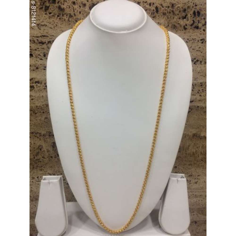 Digital Dress Room Gold Plated 34-inch Length Traditional Pendant Single Line Layer Long Mangalsutra for Women