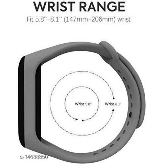 Microbirdss Grey Silicone M3 and M4 Band Strap for Xiaomi Mi Band 3 & Mi Band 4 Smart Band Strap