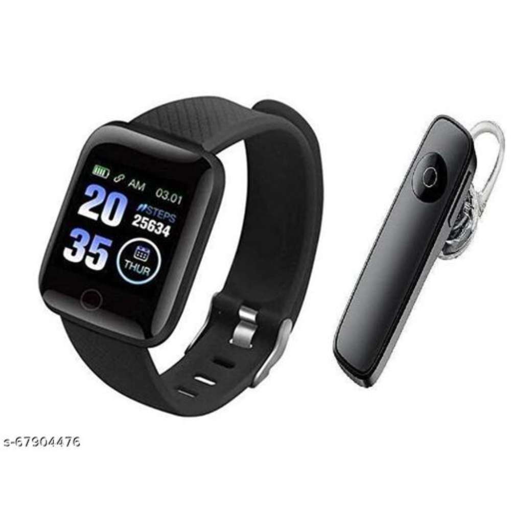 Smart Watches ID116 Plus Bluetooth Smart Band Watch with Heart Rate Activity Tracker