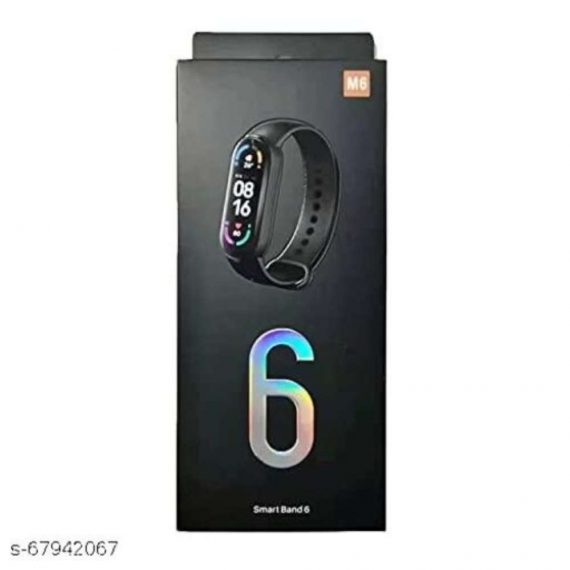 M6 Fitness Smart Bluetooth Band Heart Rate, Blood pressor & Blood Oxygen Monitor, Sleeping Tracker, Step Counter, Alarm, Distance, Calories Tracker
