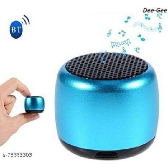 Bluetooth Speakers Portable Small Pocket Size Super Mini Wireless Speaker Tiny Body Loud Voice with Microphone for Smartphones (Blue)