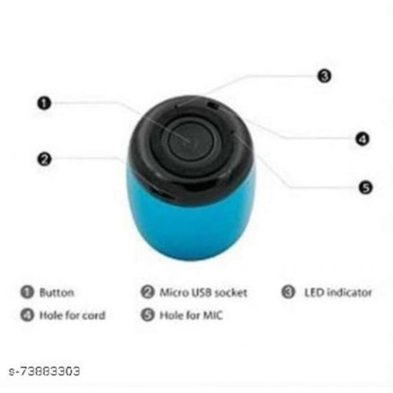 Bluetooth Speakers Portable Small Pocket Size Super Mini Wireless Speaker Tiny Body Loud Voice with Microphone for Smartphones (Blue)