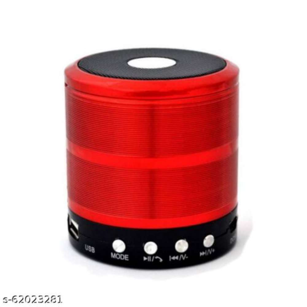 WS-887 Multifunction Mini Bluetooth Wireless Speaker with MiC for All Smartphone Device (Red)