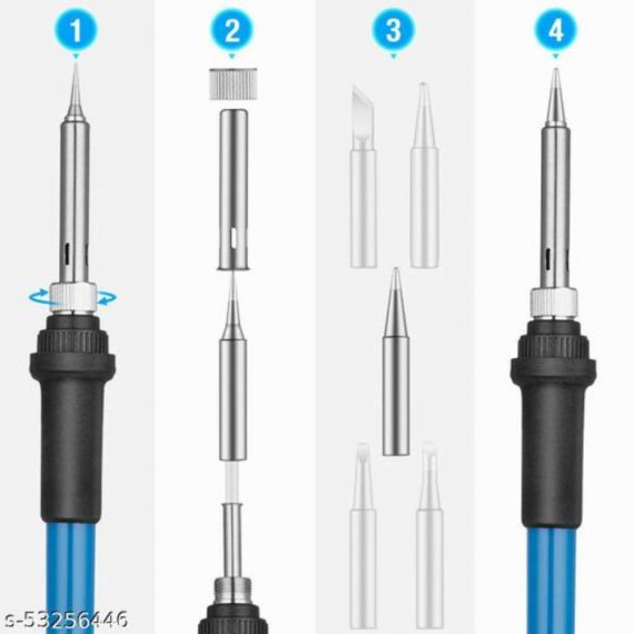 Corslet Soldering Iron 60w 220V Adjustable Temperature With 5 Extra Different Bits Electric DIY Repair 60 W Temperature Controlled