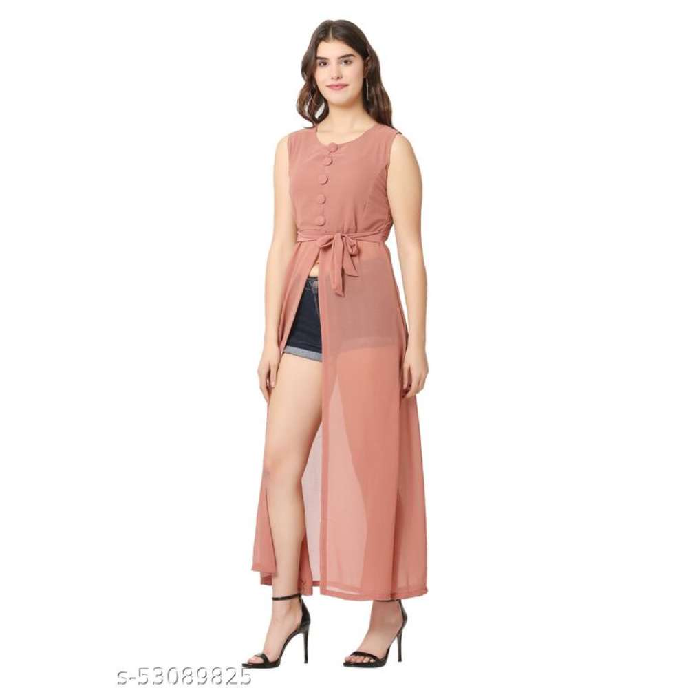 Women A-Line Maxi Pink Dress